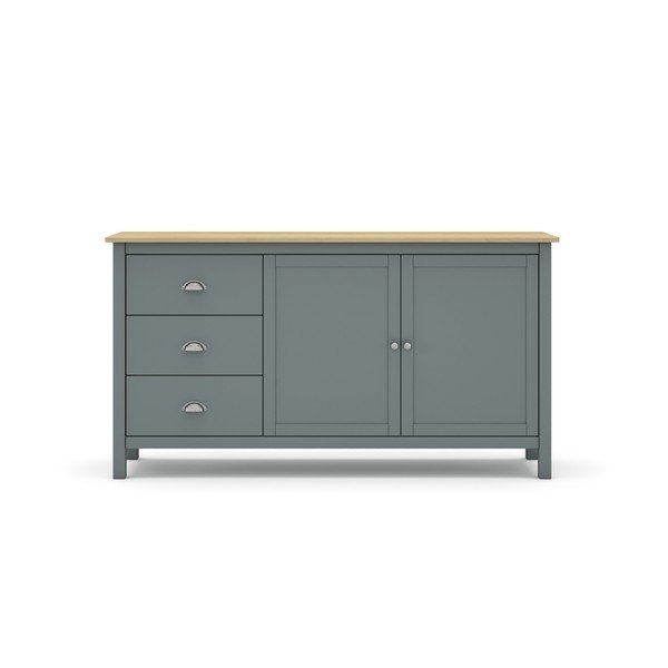Komoda sivozelená z borovicového dreva 150x80x40 cm Misti – Marckeric