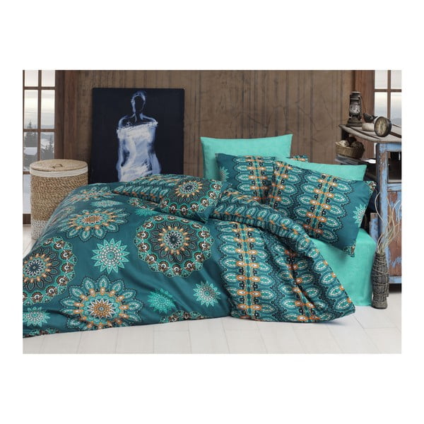 Bavlnené obliečky s plachtou Hula Blue, 200 x 220 cm