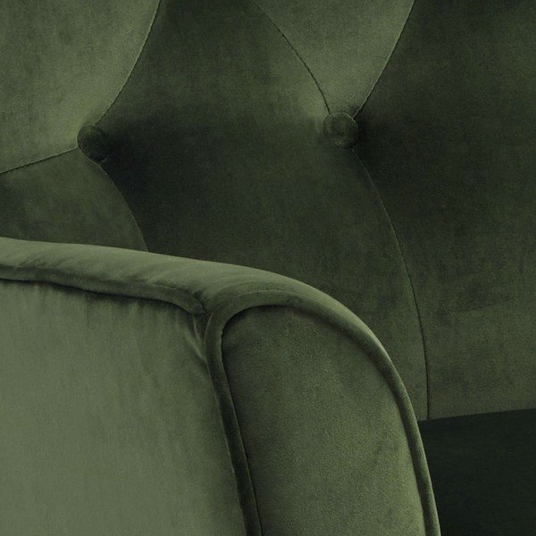 Tmavozelené zamatové kreslo Actona Bodiva-image-3