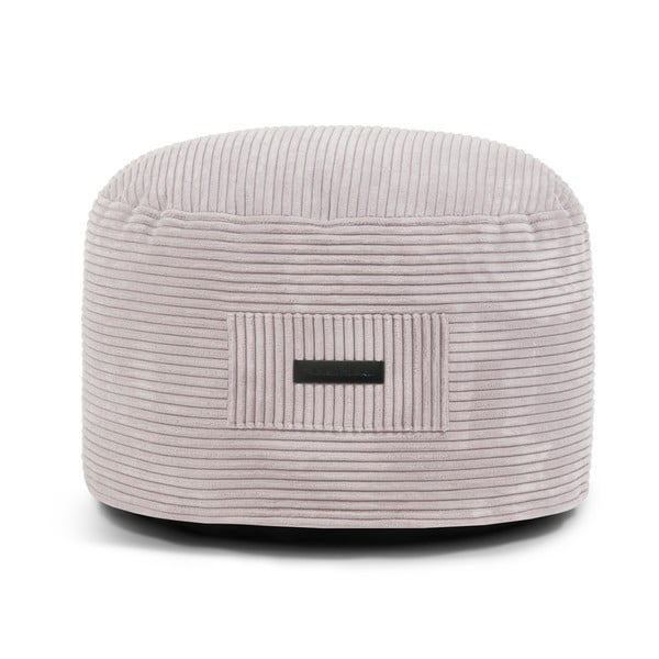 Svetlosivý menčestrový taburet Om 60 – SLOWDOWN