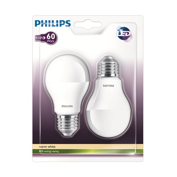 LED žiarovka Philips 60W E27 WW 230V A60 FR (2 ks)-image-1