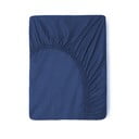 Tmavomodrá bavlnená elastická plachta Good Morning, 180 x 200 cm