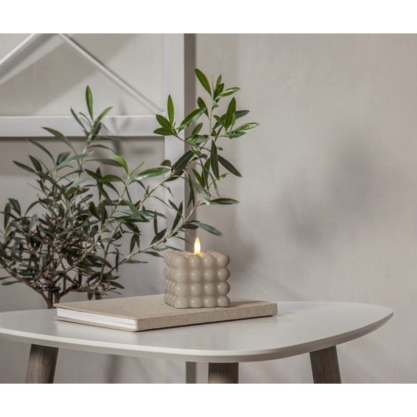 Béžová vosková LED sviečka Star Trading Flamme Dot, výška 9,5 cm-image-2