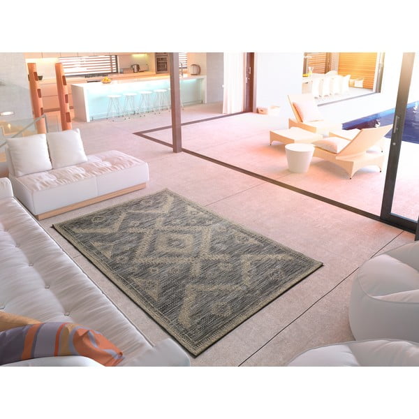 Sivý vonkajší koberec Universal Devi Ethnic, 120 x 170 cm-image-1