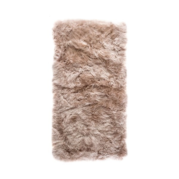 Svetlohnedý koberec z ovčej kožušiny Royal Dream Zealand, 140 × 70 cm
