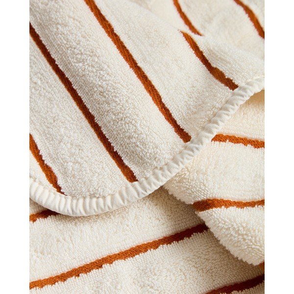 Oranžový/béžový froté bavlnený uterák 30x50 cm Dorane – Kave Home-image-4