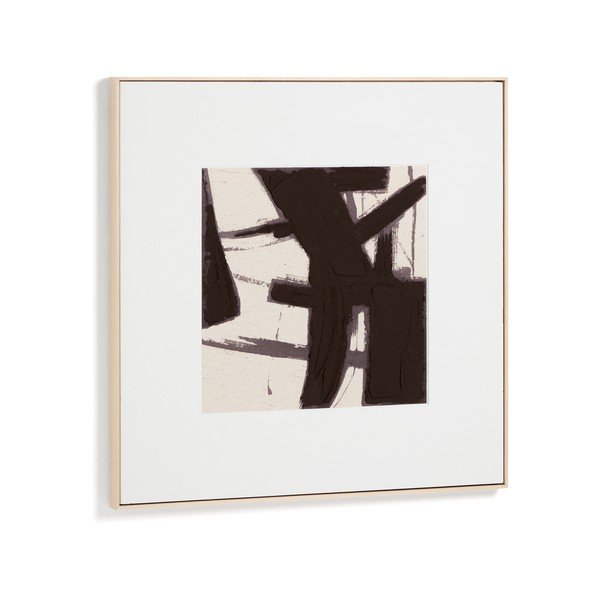 Ručne maľovaný obraz s rámom/na plátne 100x100 cm Arilan – Kave Home-image-3