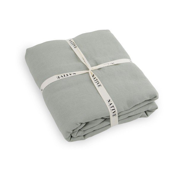 Sivozelené ľanové obliečky na dvojlôžko 200x200 cm Stone – Native Natural-image-3