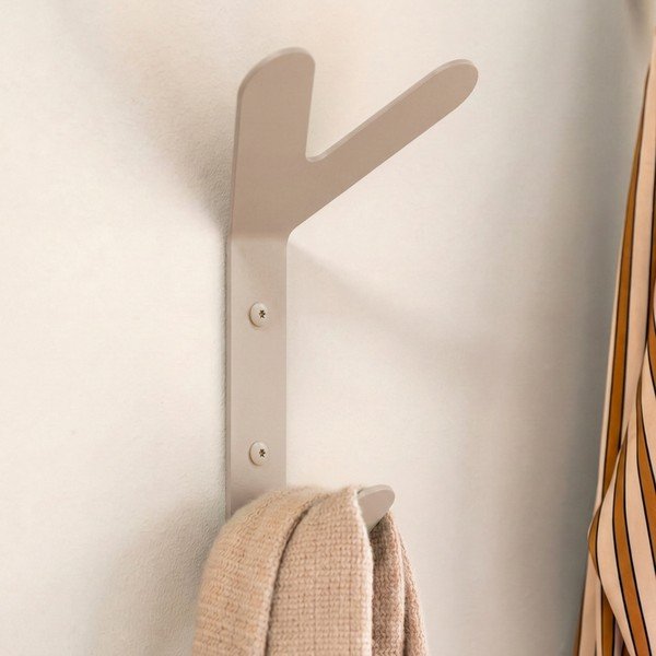 Taupe nástenný oceľový háčik Frondo – Spinder Design-image-1