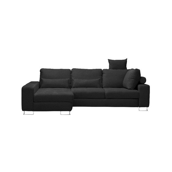 Tmavosivá rohová rozkladacia pohovka Windsor & Co Sofas, ľavý roh Alpha