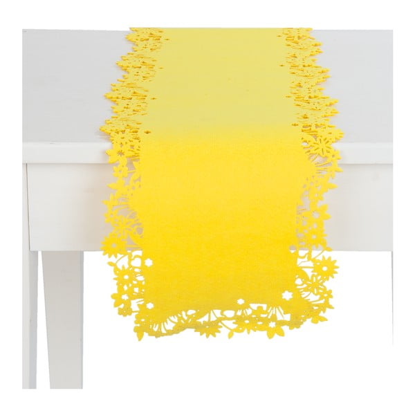 Žltý behúň na stôl Clayre & Eef, 30 x 120 cm