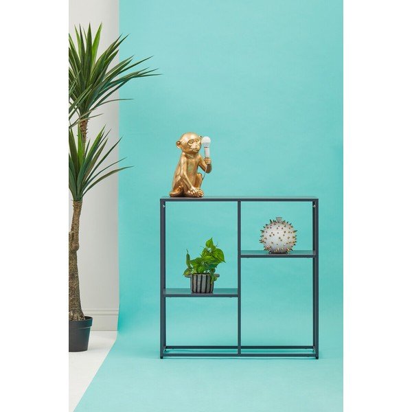 Sivý oceľový regál 80x81x26 cm Acero – Premier Housewares-image-2