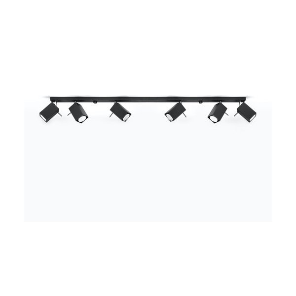 Čierne stropné svietidlo Sollux Toscana 6L-image-2