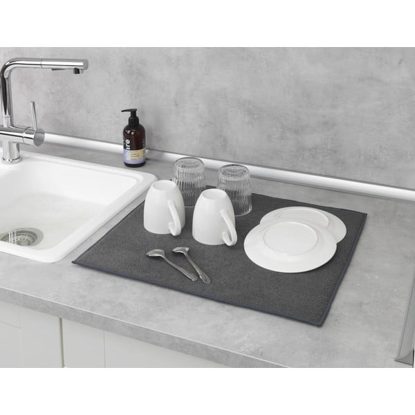 Sivá absorpčná podložka na umytý riad Wenko Miko-image-3
