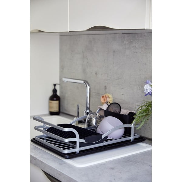 Čierny odkvapávač na riad Wenko Drip Aluminium-image-3