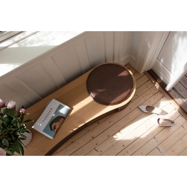 TV stolík v dekore duba v hnedo-prírodnej farbe 140x40 cm Audacious – UMAGE-image-1