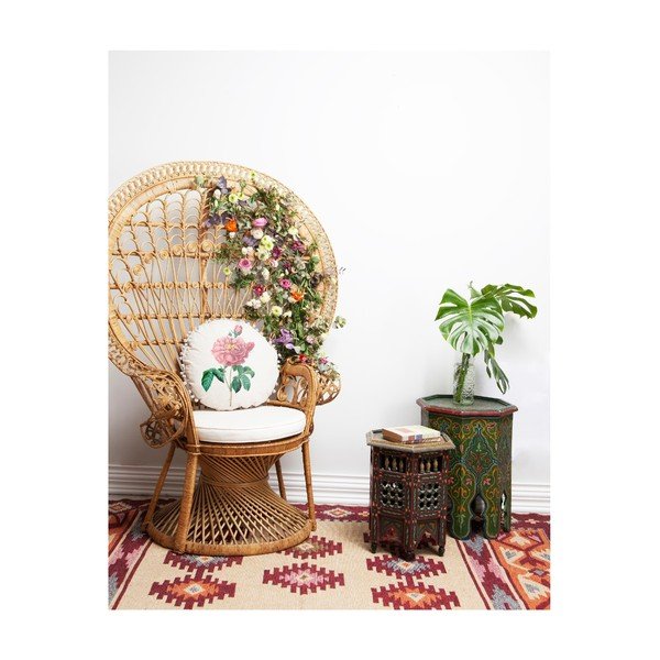 Obojstranný vankúš Madre Selva Rose, ⌀ 45 cm-image-2