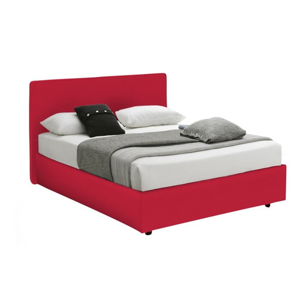Červená jednolôžková posteľ s úložným priestorom 13Casa Ninfea, 120 x 190 cm