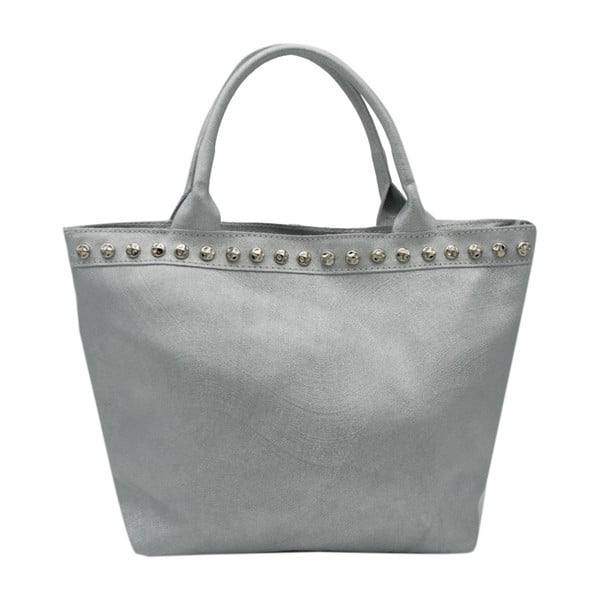 Sivá kabelka z pravej kože Andrea Cardone Ozuno