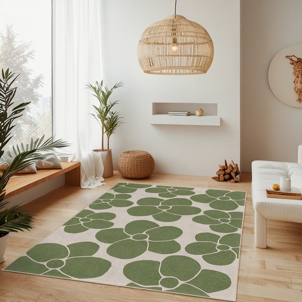 Zelený prateľný behúň 80x200 cm Green Meadow – Mila Home-image-2