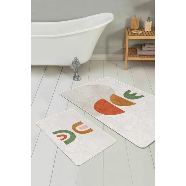 Béžové kúpeľňové predložky v súprave 2 ks 60x100 cm – Mila Home-image-2