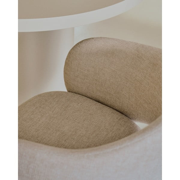 Krémovobiele čalúnené jedálenské kreslo Maina – Kave Home-image-3