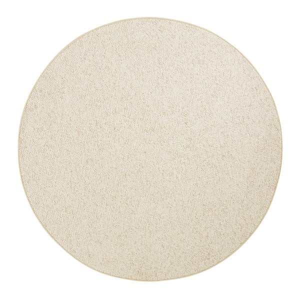 Okrúhly koberec BT Carpet Wolly v krémovej farbe, ⌀ 133 cm