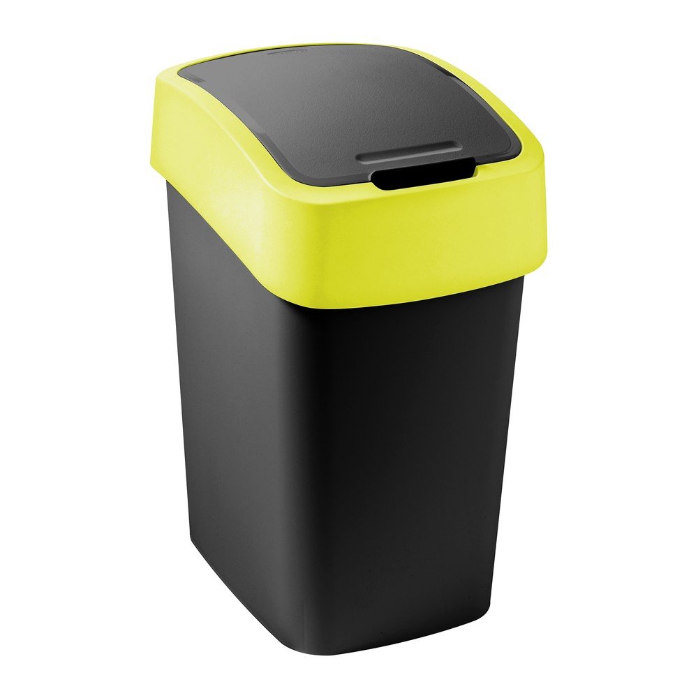 E-shop Žltý/čierny plastový odpadkový kôš na triedený odpad 9 l Flip Bin – Curver