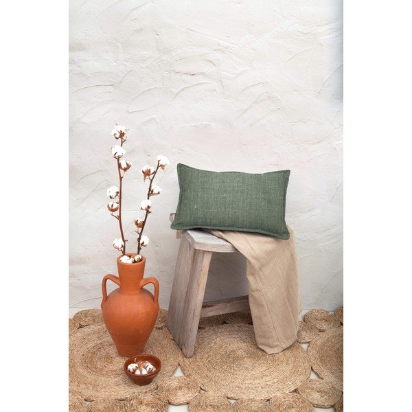 Zelený dekoratívny vankúš Really Nice Things Lino Moss, 35 x 50 cm-image-1