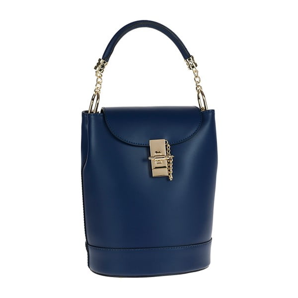 Modrá kožená kabelka/batoh Tina Panicucci Slimo