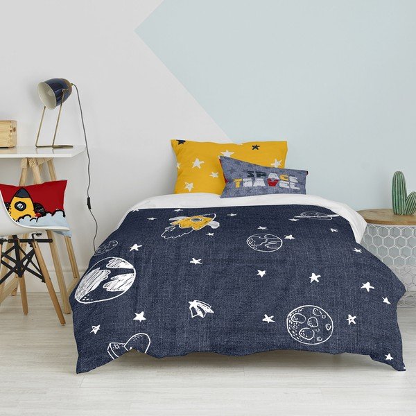Bavlnená detská obliečka na jednolôžko 140x200 cm Starspace – Mr. Fox-image-3
