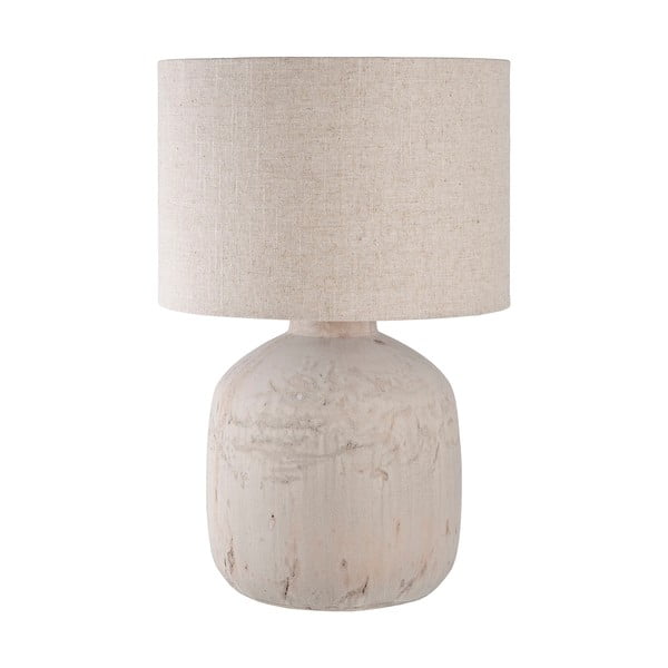 Krémová stolová lampa s textilným tienidlom (výška 46,5 cm) Bilby – House Nordic