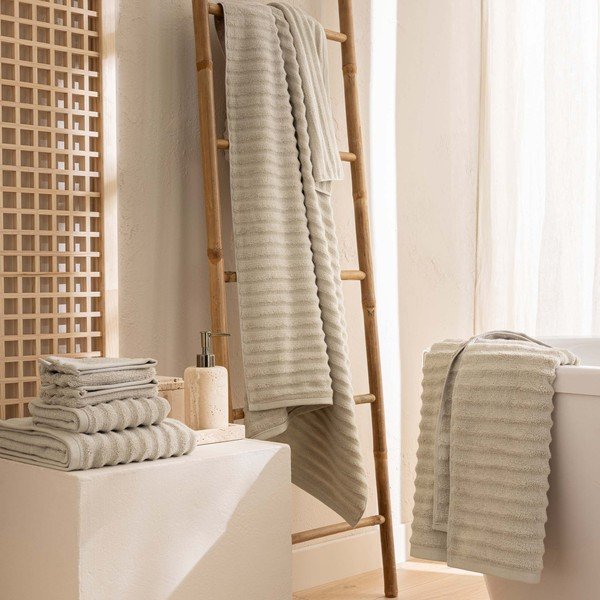 Béžový froté bavlnený uterák 50x90 cm Maya – douceur d'intérieur-image-3