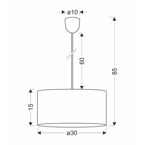 Koňakovohnedé závesné svietidlo s textilným tienidlom ø 30 cm Ecoline – Candellux Lighting-image-2