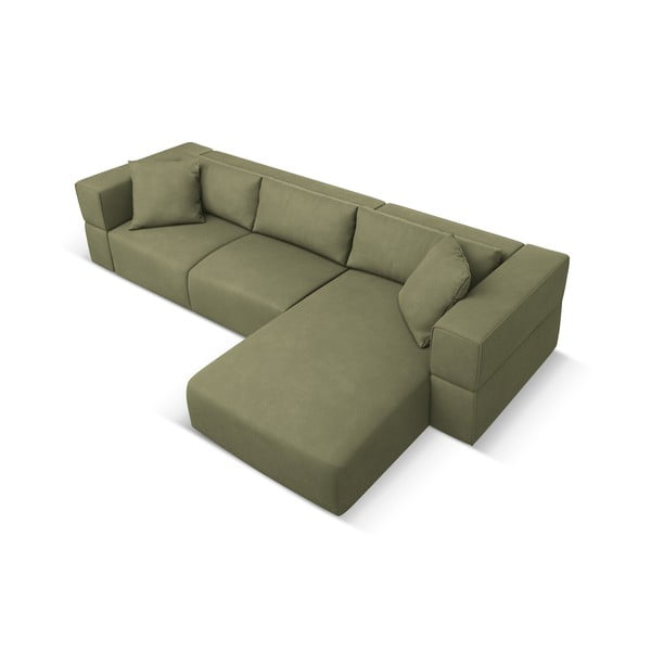 Svetlozelená rohová pohovka, pravý roh Esther - Milo Casa-image-3