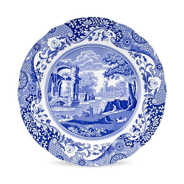 Bielo-modrý tanier Spode Blue Italian, ø 30 cm