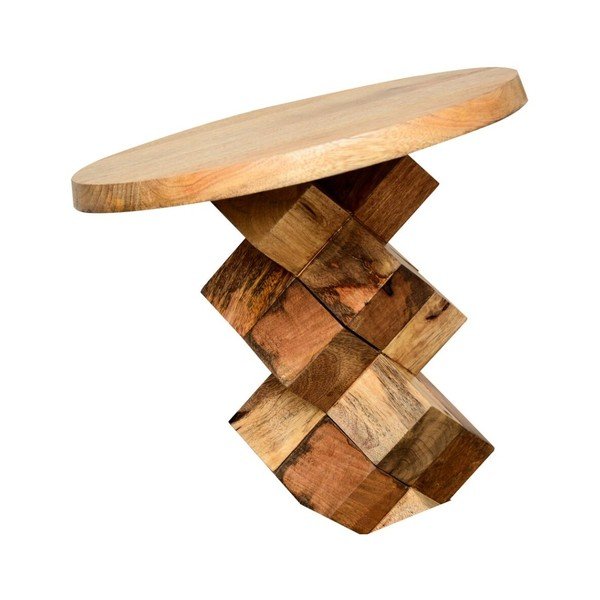 Príručný stolík z mangového dreva Støraa Ashland, Ø 40 cm-image-2