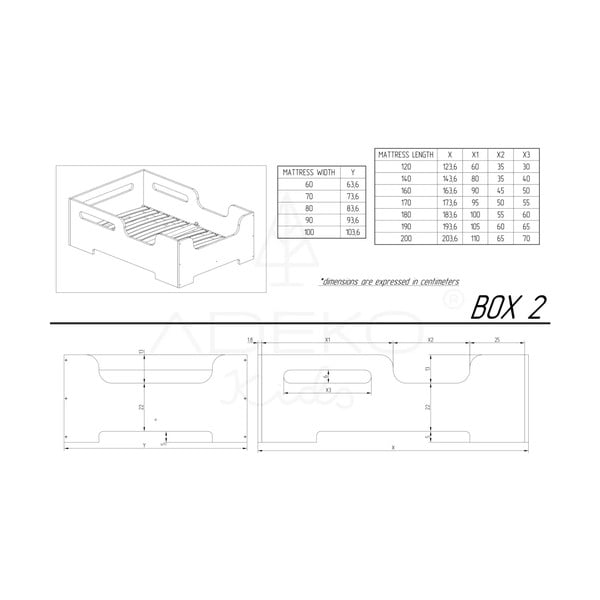 Detská posteľ z borovicového dreva 90x200 cm Box 2 - Adeko-image-3