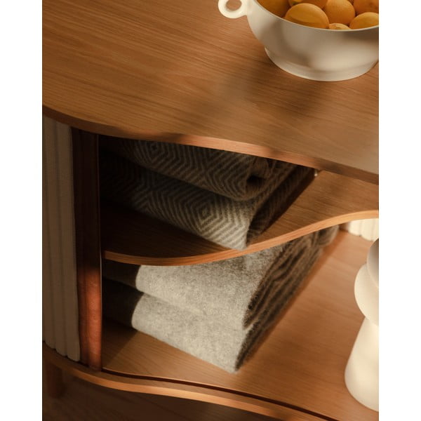 Nízka komoda v dekore duba v béžovo-prírodnej farbe s posuvnými dverami 100x67 cm Audacious – UMAGE-image-4