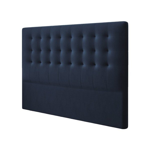 Tmavomodré čelo postele so zamatovým poťahom Windsor & Co Sofas Athena, 160 × 120 cm-image-2