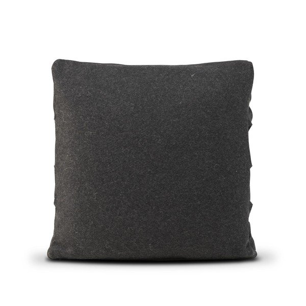 Čierna vlnená obliečka na vankúš HF Living Felt Structured, 50 × 50 cm-image-1