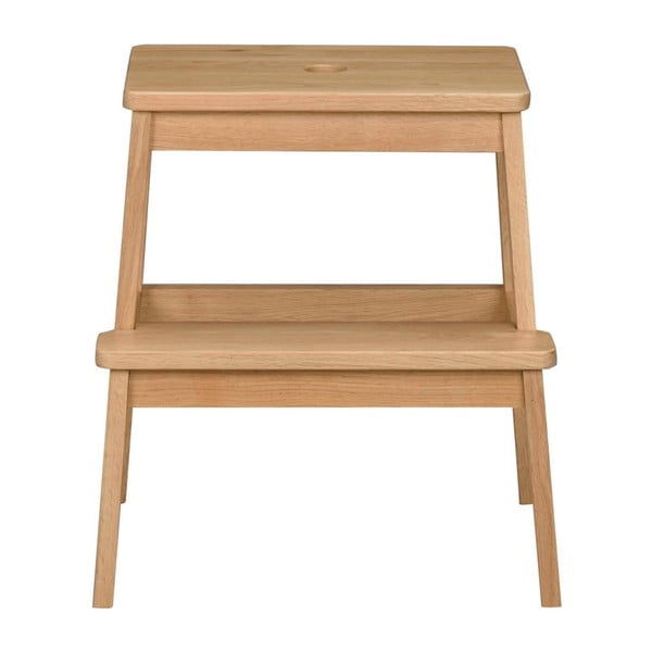 Prírodná dubová stolička/schodíky Rowico Metro-image-1
