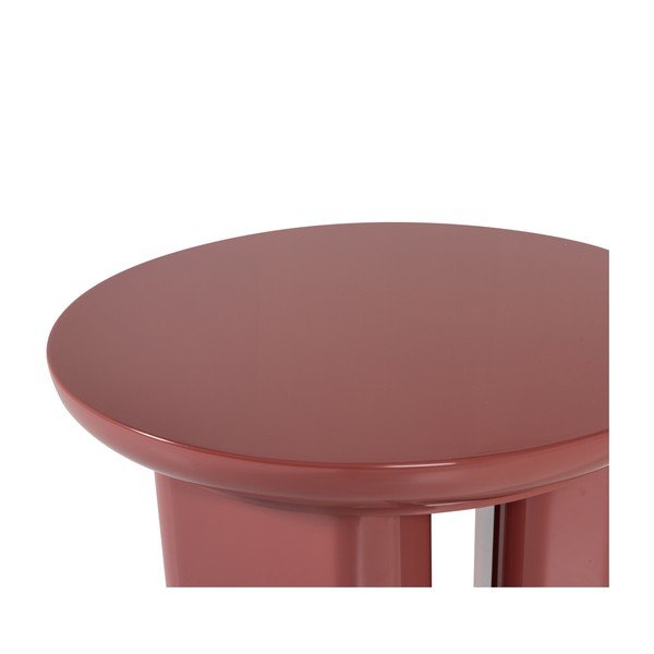 Lesklý okrúhly odkladací stolík ø 40 cm Orivo – WOOOD-image-4