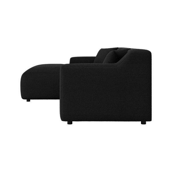 Čierna menčestrová rohová pohovka (ľavý roh/s leňoškou) Martin – Ropez-image-3