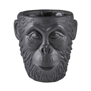 Čierny cementový kvetináč Villa Collection Calbe, výška 22 cm