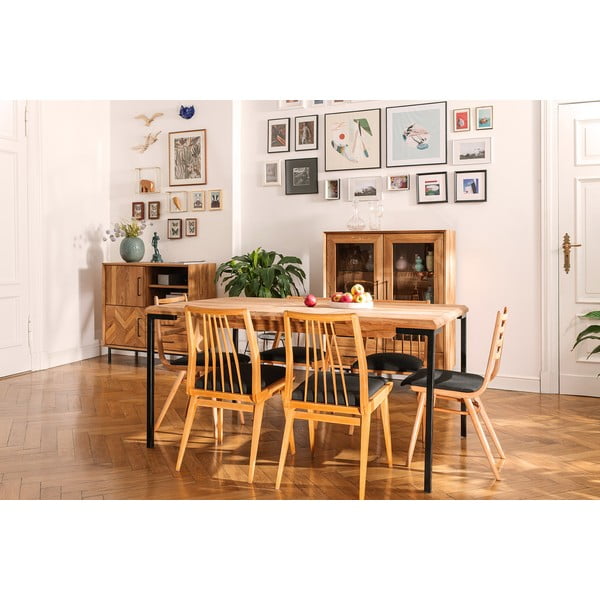 Jedálenský stôl z dubového dreva 90x160 cm Abies - The Beds-image-1