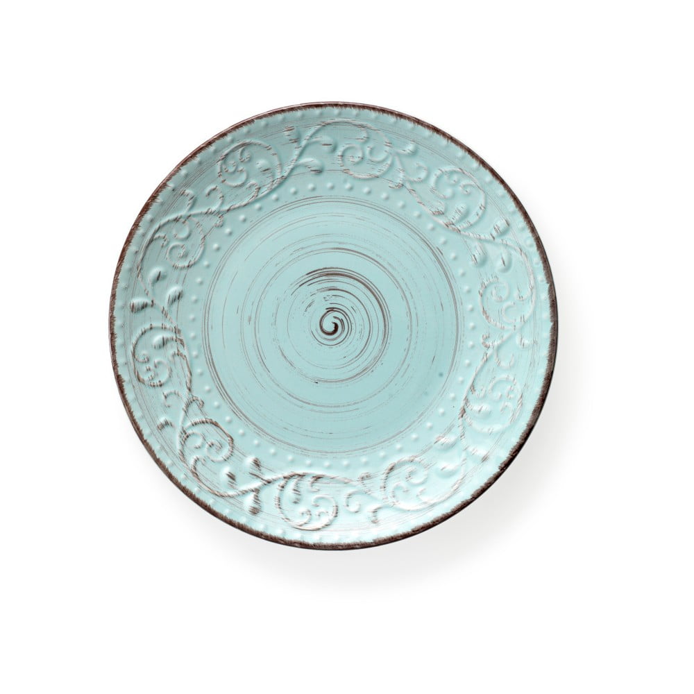 Tyrkysový tanier z kameniny Brandani Serendipity, ⌀ 27,5 cm