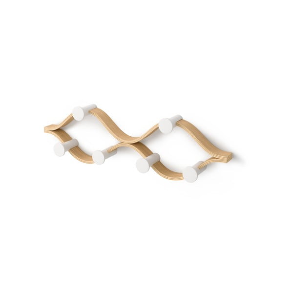 Nástenný vešiak z kaučukového dreva v prírodnej farbe Montage – Umbra-image-2