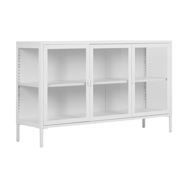 Biela kovová vitrína 140x85 cm Brisbane – House Nordic-image-1