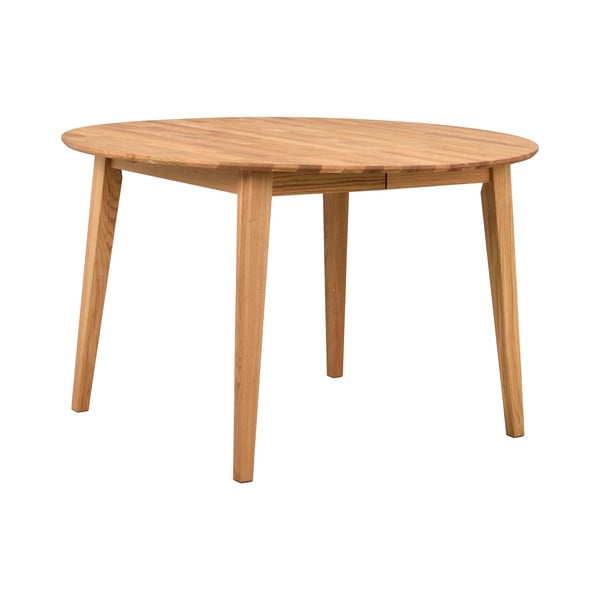 Okrúhly rozkladací jedálenský stôl z dubového dreva v prírodnej farbe ø 120 cm Filippa – Rowico